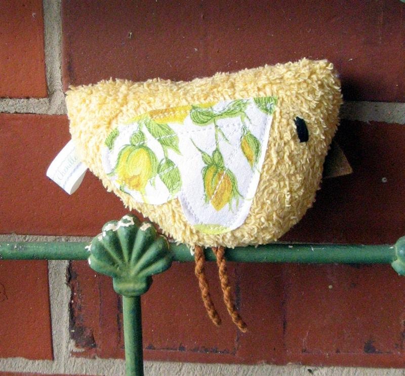 Tina  Plush  Vintage Chenille Birdie Rattle