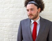 The Knitted John Tie in Red Cashmerino Yarn