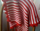 The Barney Blanket in Red and Cream