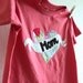 Mom Tattoo shirt, ORGANIC Girls, Tattoo Heart - Coral short sleeved tee - size 4T - ready to ship