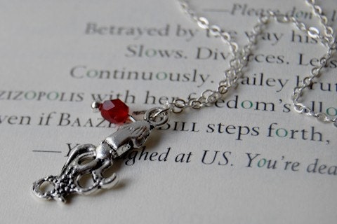Little Silver Squid Necklace