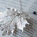Small Fallen Silver Maple Leaf Necklace