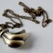Brass Banana Locket Necklace