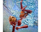 The Plunge no.1 - Original Stillman Giclee on Signed Archival Paper, 12x16 in.