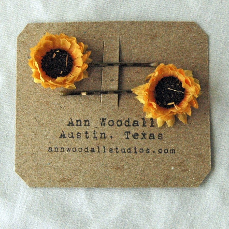Little Sunflower Bobby Pins
