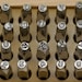 Uppercase Gothic Letter and Number Plus "&" Chrome Stamp Set 1/8" High Characters in Wooden Storage Box, Create Approx. 3mm Impression