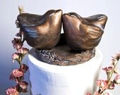 Personalized Love Bird Wedding Cake Topper