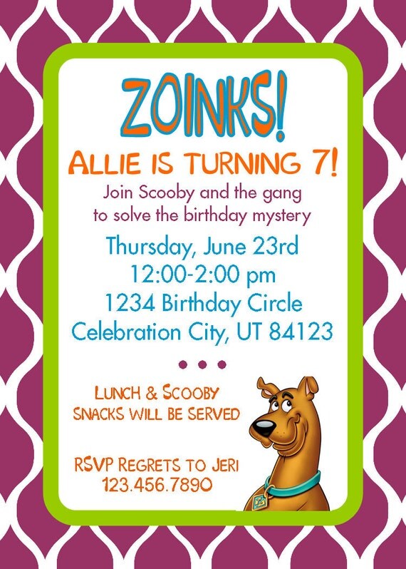 PRINTABLE DIGITAL FILE-- Scooby Doo Mystery Machine Party Printables Il_570xn