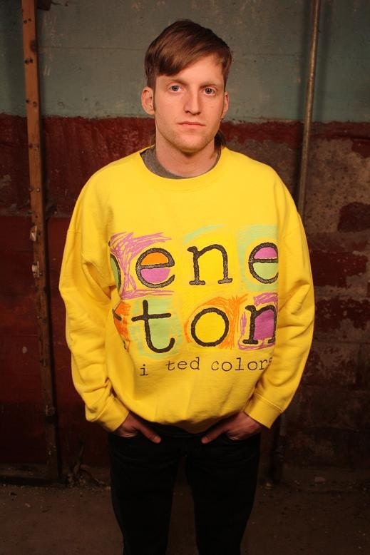 Benetton - Yellow Funky Man Sweatshirt - XL