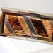 Metallic gold and bronze hard clutch