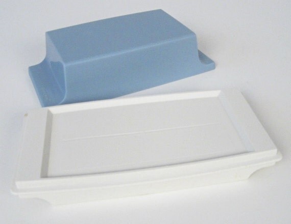 vintage Tupperware covered double butter dish by forrestinavintage
