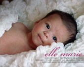 custom photo birth announcement - modern love.