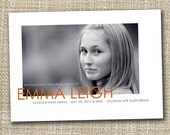 photo graduation announcement printable - modern.