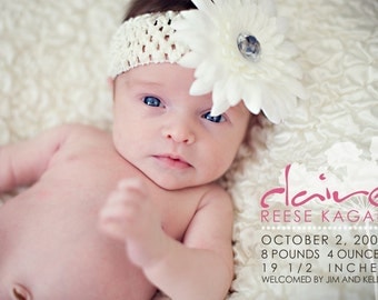 custom photo birth announcement - simplicity.