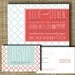 custom wedding invitation  - urban design.