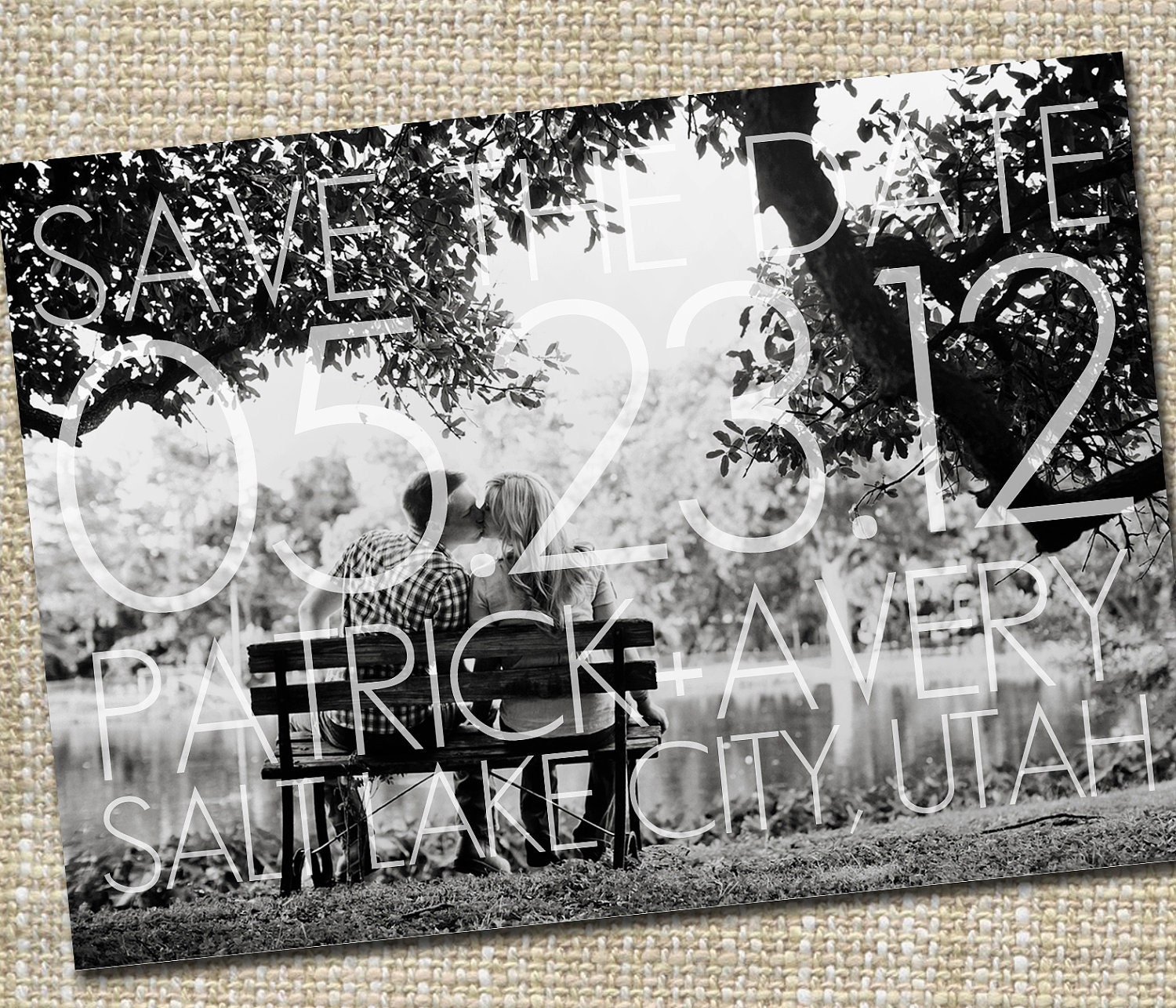 modern photo save the date - make a statement.