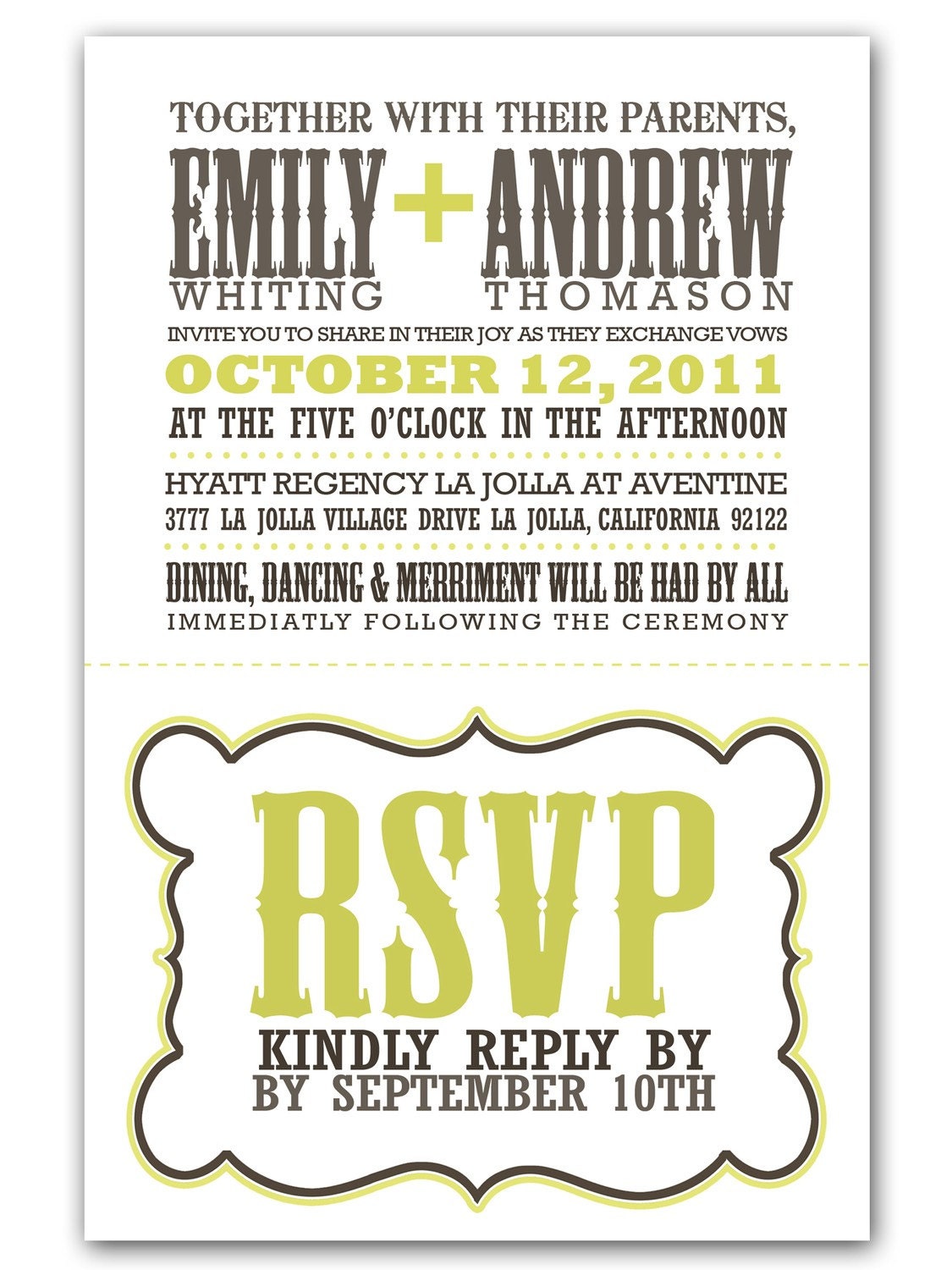 perforated wedding invitations