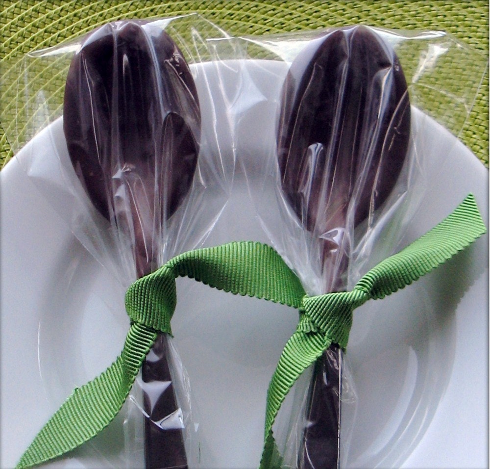 Chocolate Dipped Spoons for Coffee by NicolesTreats on Etsy