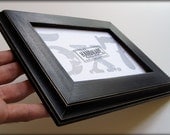 5x7 black traditional rustic hardwood picture frame . . . .handmade
