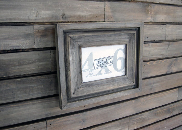 picture frames in driftwood gray cove style . 4x6 handmade picture frame