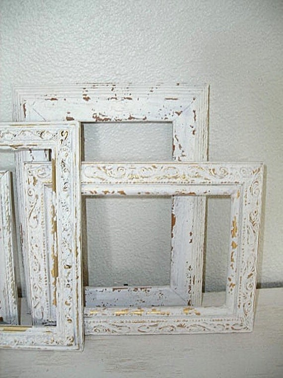 ornate creamy white distressed picture by shesitsbytheseashore