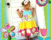 BIJOUX -- Tiered Twirly Dress -- Available in sizes 6m 12m 18m 2T 3T 4T 5 6 7 8 10 12