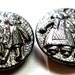 Vintage storybook buttons, Hansel & Gretel matching set of 2.