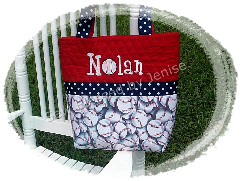 Baseball  Personalized Diaper Bag, Toddler Bag,