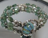 Aventurine and Sterling Bracelet