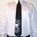 Men's Necktie, wedding set of 5 distressed skull silk screen ties men
