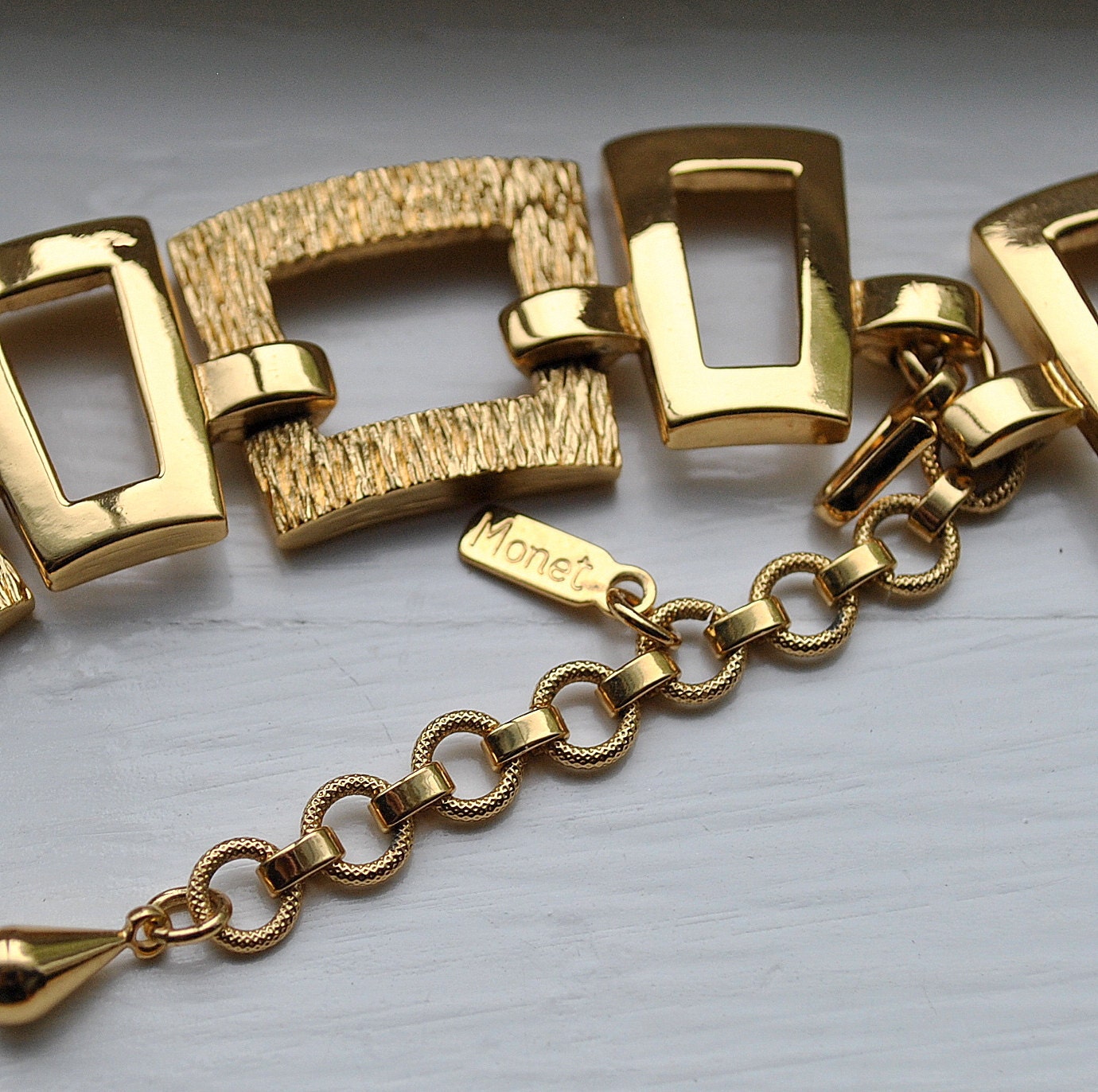 Monet Mid Century Modern Gold Choker