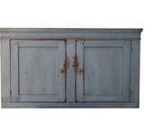 Painted primitive hanging wall cupboard cabinet country style farmhouse furniture