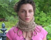 CASHMERE  cowl/neckwarmer/hat  one of a kind  new designer style hand made creation