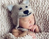 Squirrel baby cashmere hat