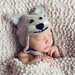 Squirrel baby cashmere hat