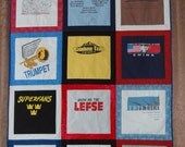 Tshirt Quilt  - CUSTOM ORDERS  (12 squares)