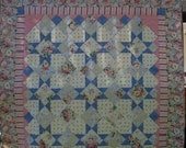 Twin Size Floral Quilt--was 250.00-FREE SHIPPING
