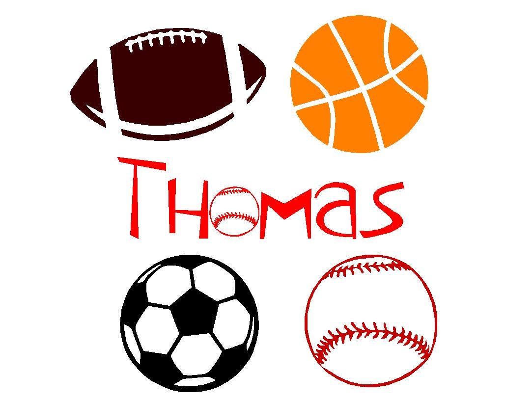 Let's Play Ball vinyl decal set