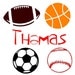 Let's Play Ball vinyl decal set