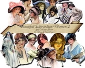 Beautiful Edwardian Women 2 - INSTANT Download Digital Collage Sheet -JPG Images - for ACEO, Tags, Collage Art, and More