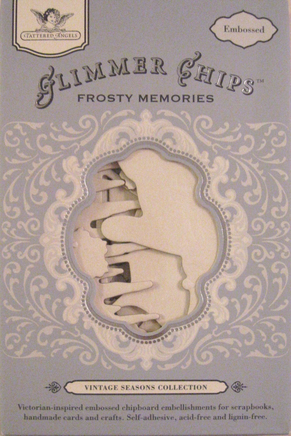 Glimmer Chips Frosty Memories Embossed by Tattered Angels