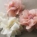 DOMINIKE pale pink shiffon flower hair clip shiffon flower brooch hair flower fabric flower hair clip pale pink flower