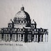 Mens Medium San Pietro Roma Tshirt