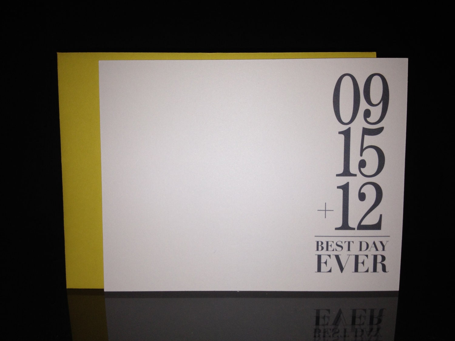 Wedding Thank You Cards (Wedding Date Best Day Ever) - Set of 10
