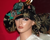 Flapper Hat Cloche  Wide Brim  Nostalgia 20 style High  fashion
