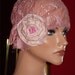 Hat Flapper Cloche Hat Pink Rose Summer Wrap Daytime Wedding Bridal Church 1920style