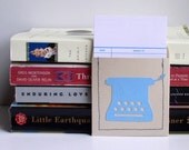 Library Pocket with typewriter