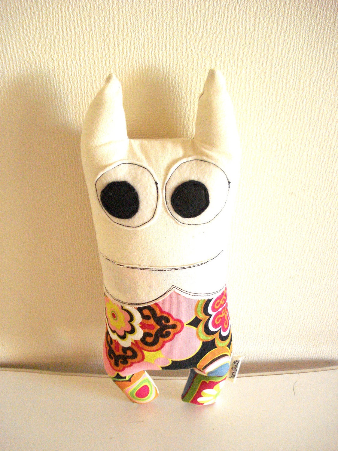 Flowered Monster Stuffed, Stuffed Toys, plushie , Softie