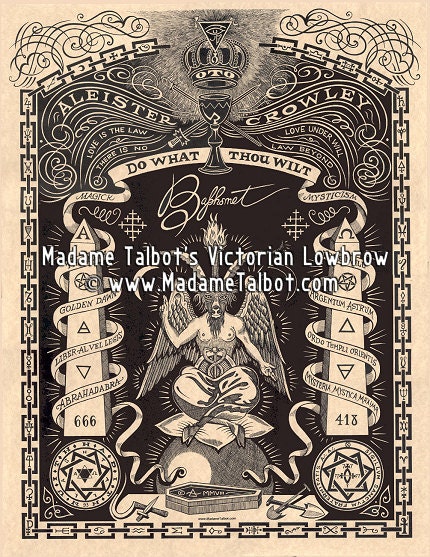 Aleister Crowley Baphomet Poster Madame Talbot's