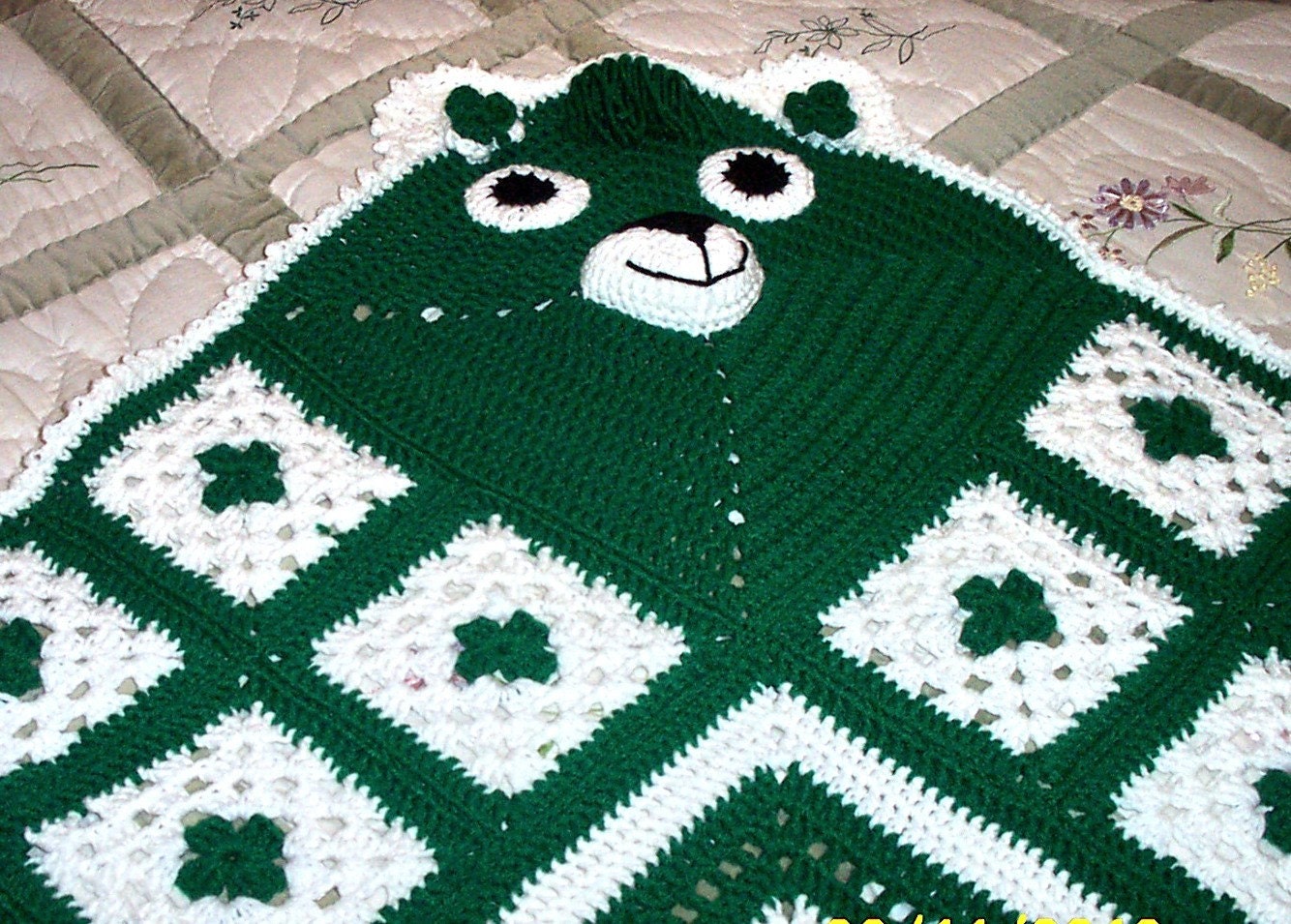 Crocheted Bear Blanket Afghan/Paddy Bear/Child/Boy/Girl/Baby/teddy